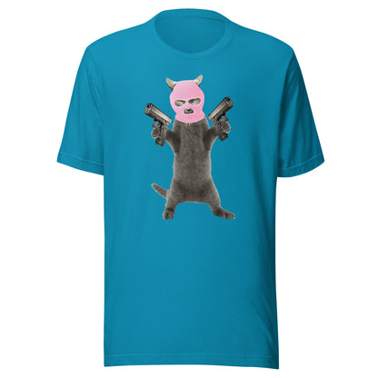 Killa Cat Pink Mask - Unisex t-shirt