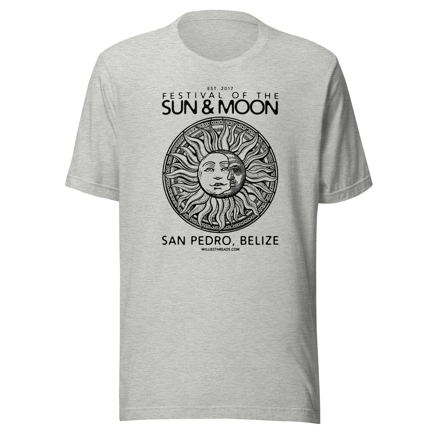 Sun & Moon (black print) Unisex t-shirt