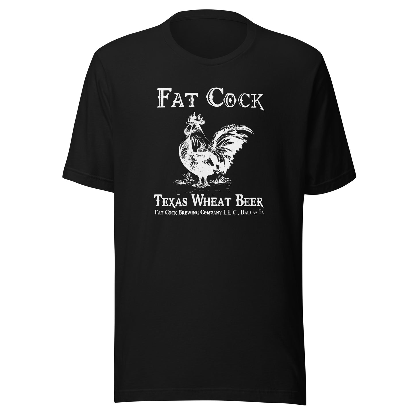 Fat Cock Beer - (white print) - Unisex t-shirt