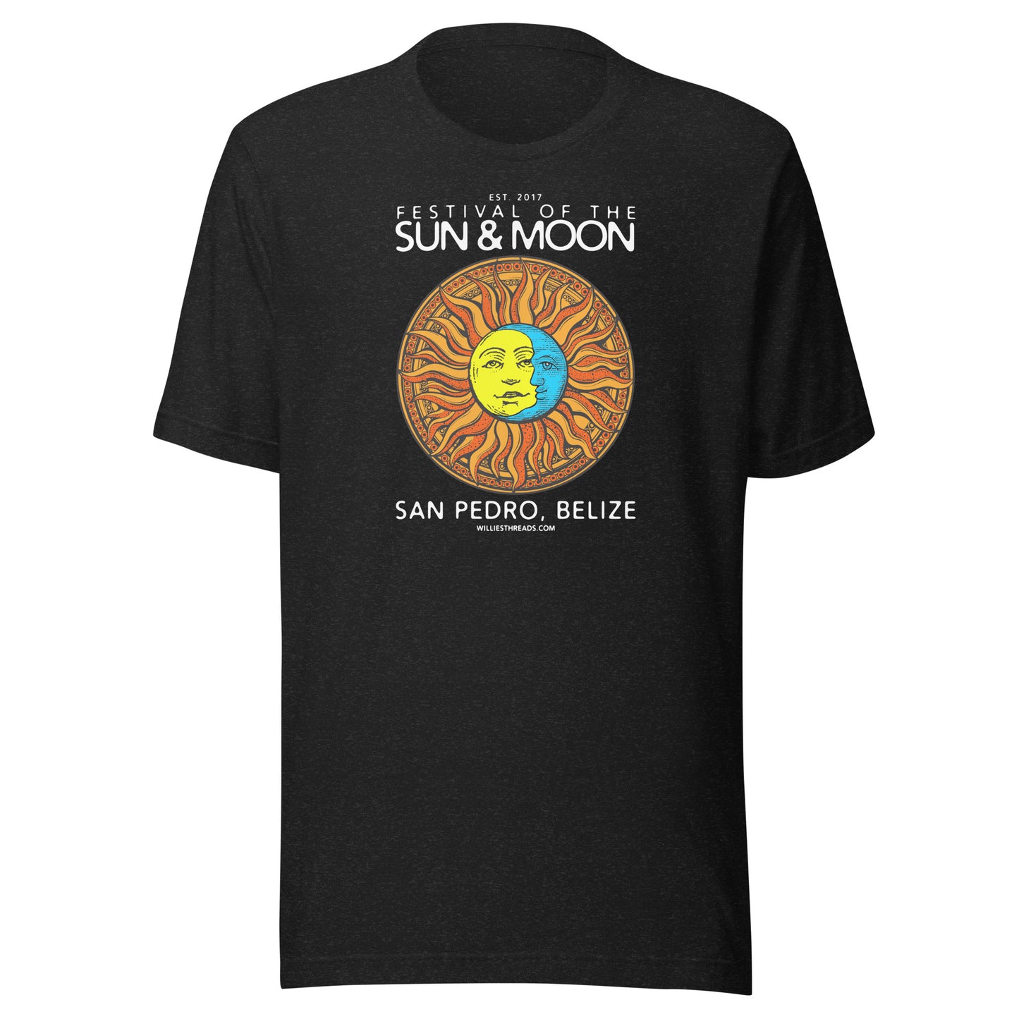 SUN & MOON (white text) - Unisex t-shirt