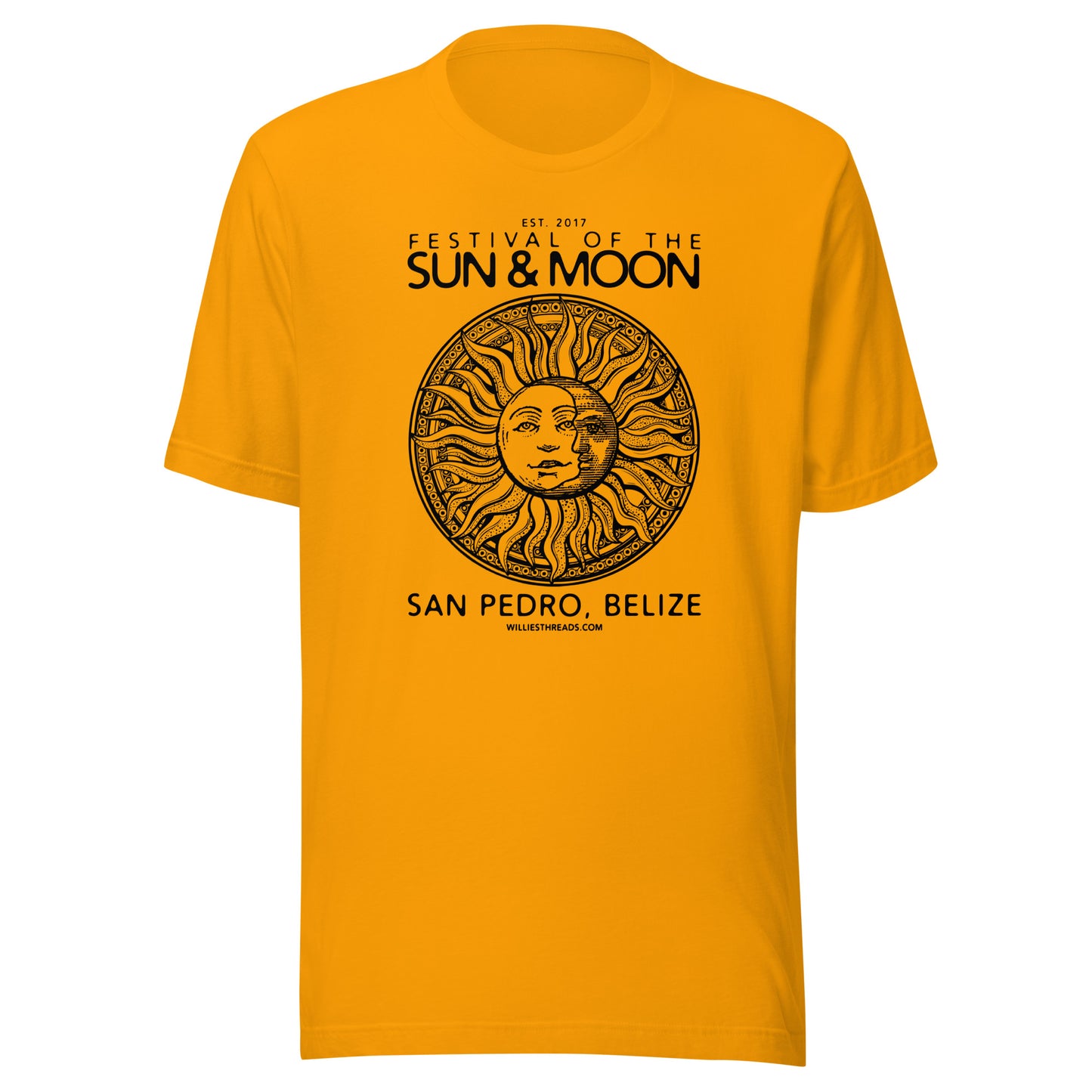 Sun & Moon (black print) Unisex t-shirt