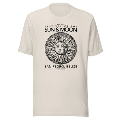 Sun & Moon (black print) Unisex t-shirt