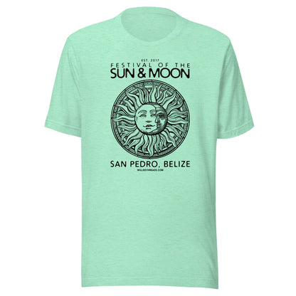 Sun & Moon (black print) Unisex t-shirt