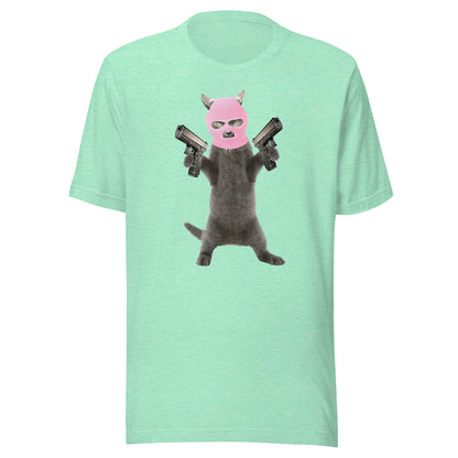 Killa Cat Pink Mask - Unisex t-shirt