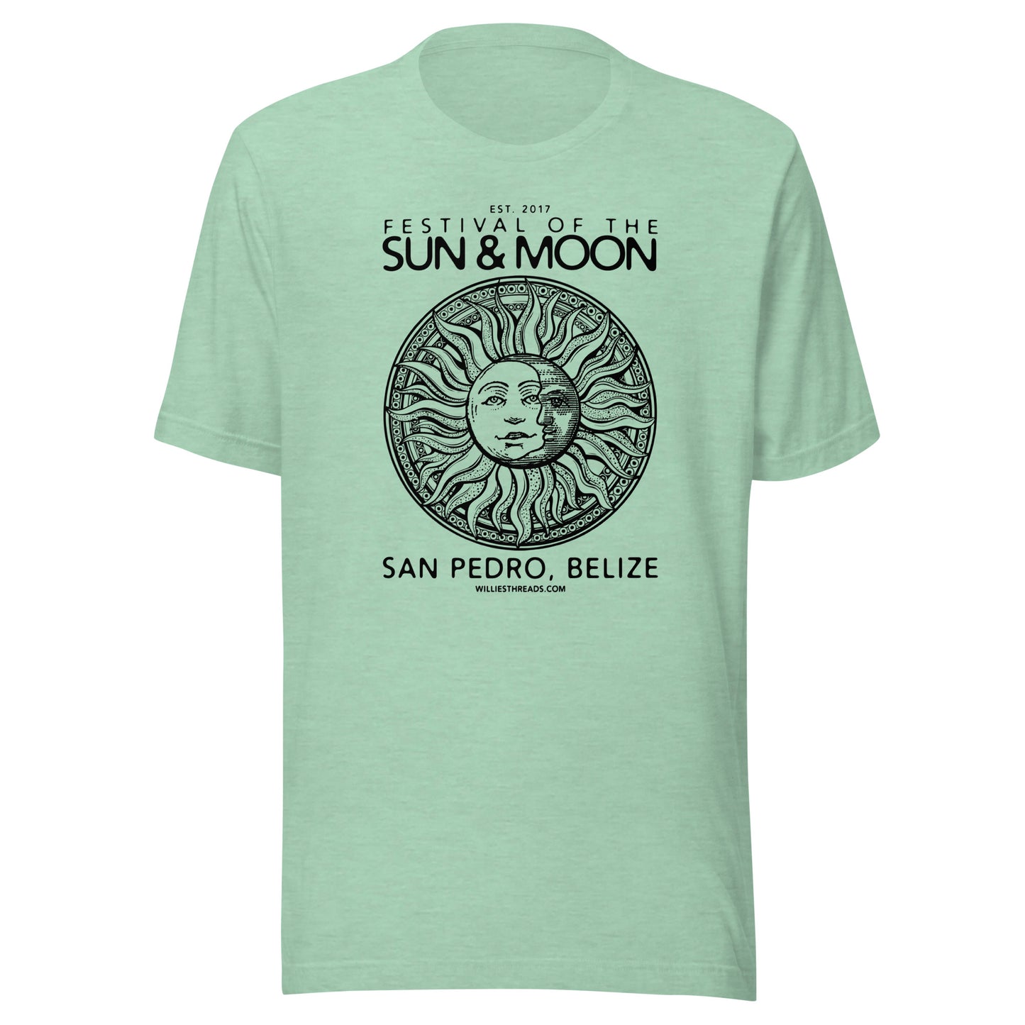 Sun & Moon (black print) Unisex t-shirt