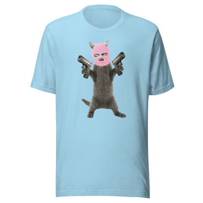 Killa Cat Pink Mask - Unisex t-shirt