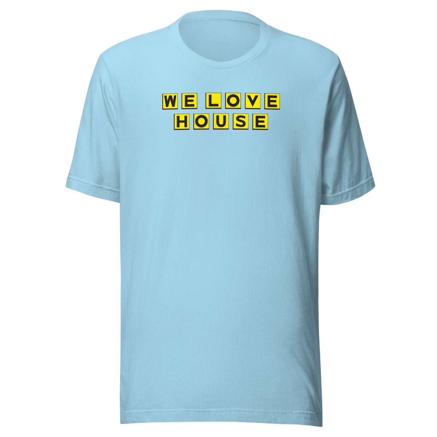 We Love House - (Yellow text) Unisex t-shirt