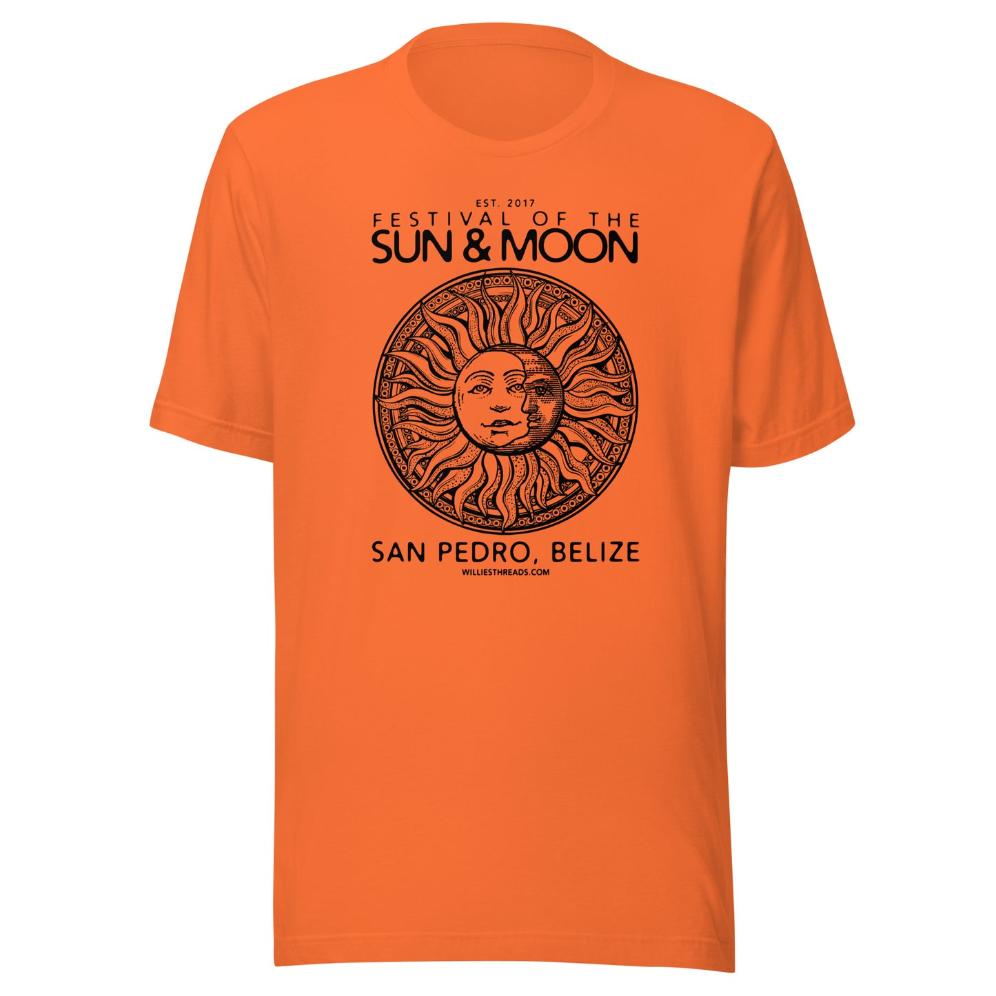 Sun & Moon (black print) Unisex t-shirt