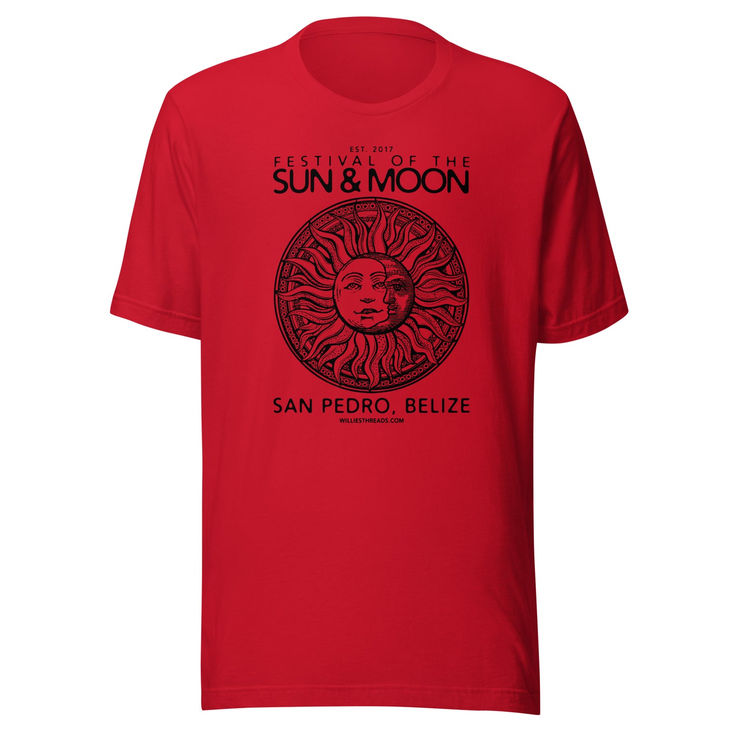 Sun & Moon (black print) Unisex t-shirt