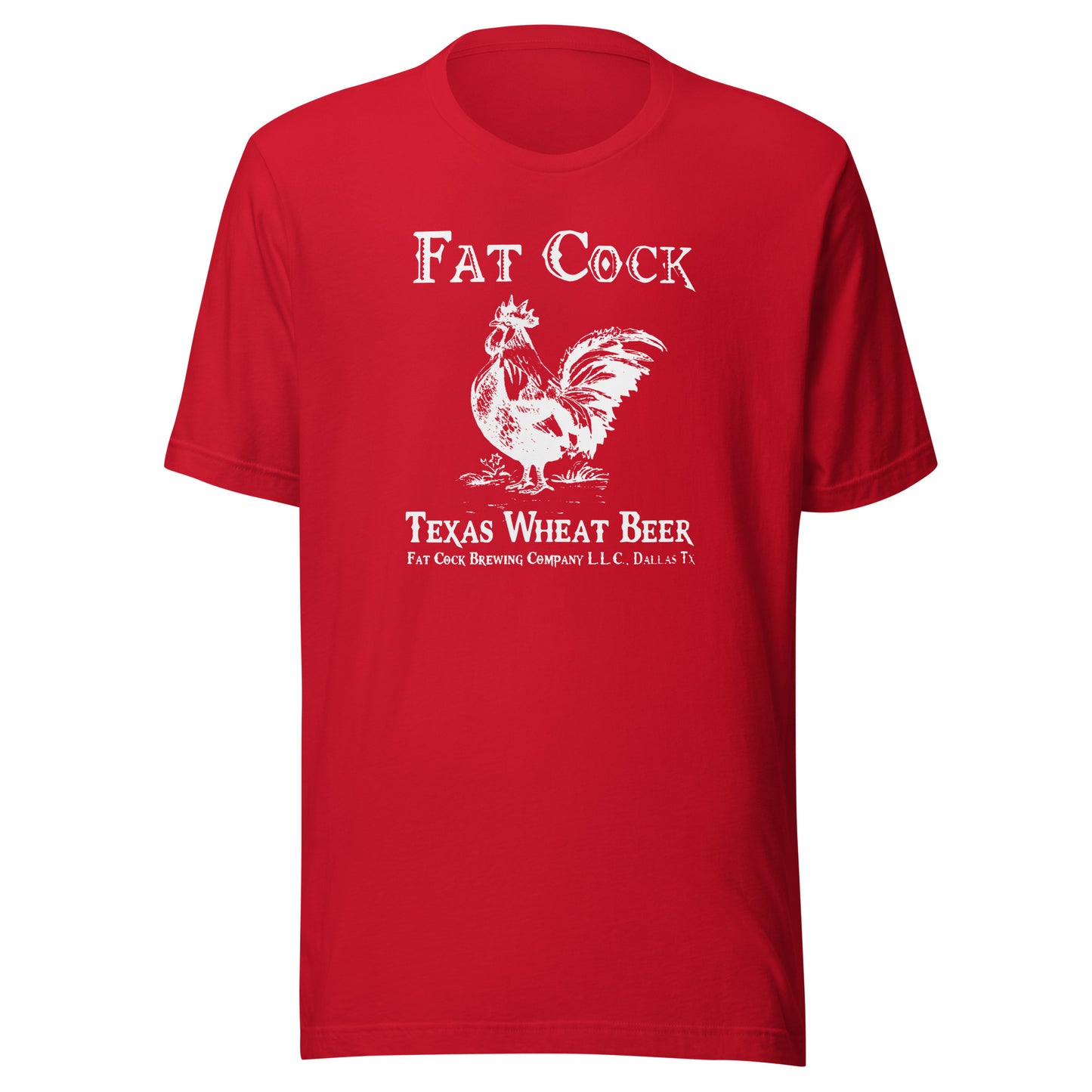 Fat Cock Beer - (white print) - Unisex t-shirt