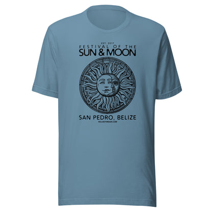 Sun & Moon (black print) Unisex t-shirt