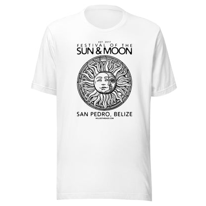 Sun & Moon (black print) Unisex t-shirt