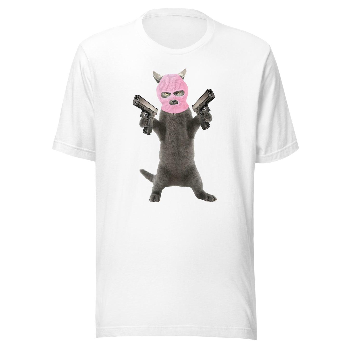 Killa Cat Pink Mask - Unisex t-shirt