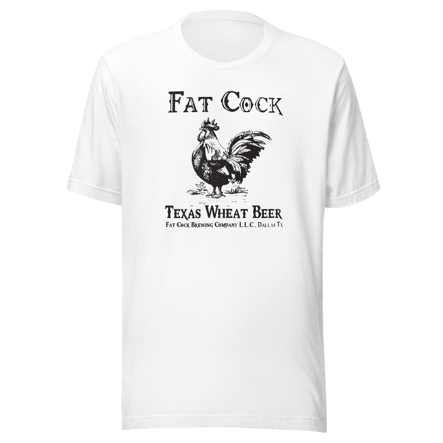 Fat Cock Beer - (black print) - Unisex t-shirt