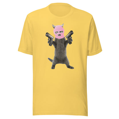 Killa Cat Pink Mask - Unisex t-shirt