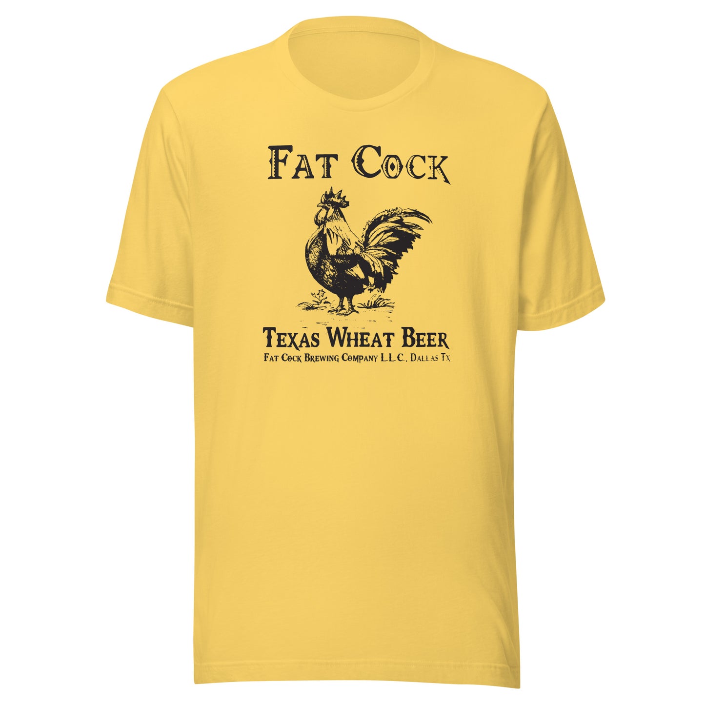 Fat Cock Beer - (black print) - Unisex t-shirt